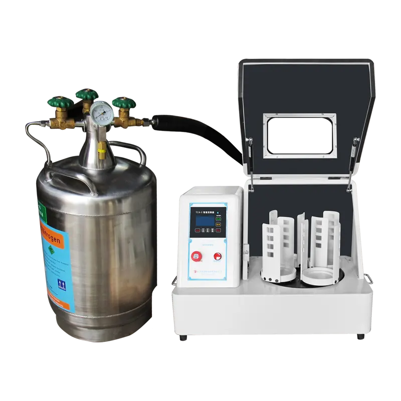 液氮行星式球磨机零下40度冷冻研磨破解热敏材料氧化团聚难题